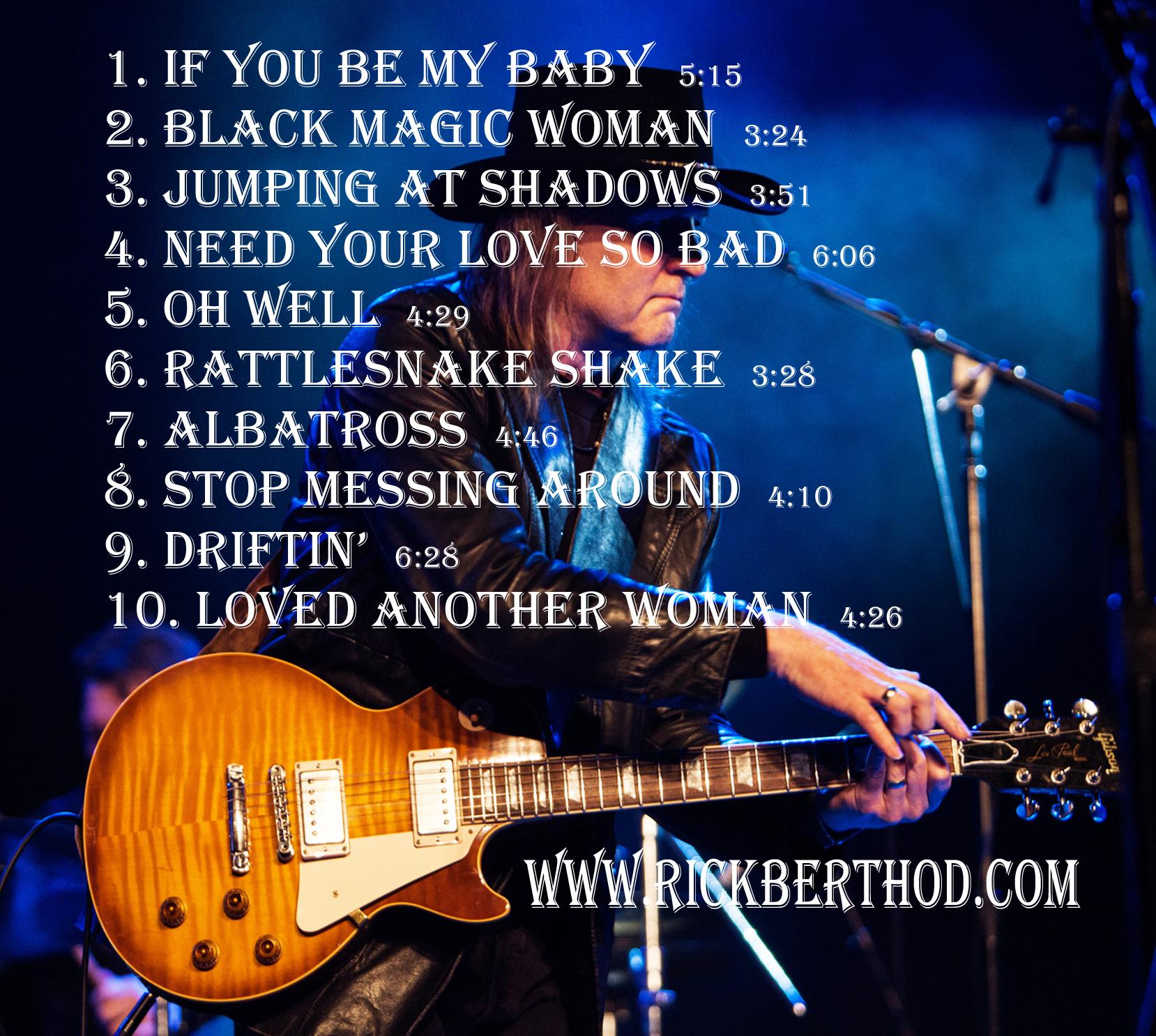 Tribute to Peter Green: Fleetwood Mac Years album cover, back with the track list